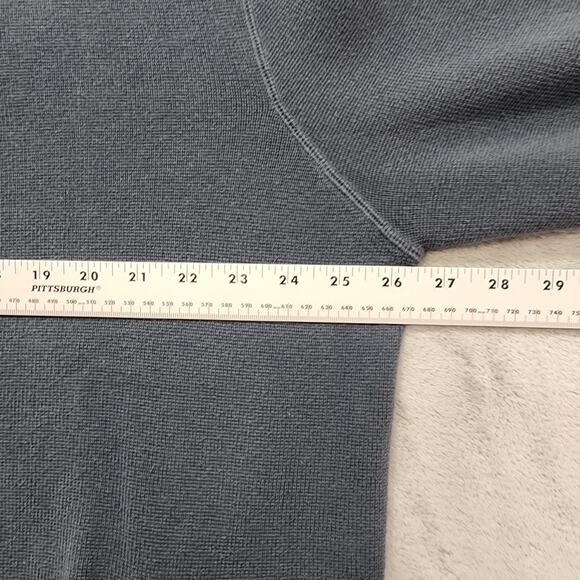 Eddie Bauer Sweater Mens XL Blue‎ Full Zip Cotton Knit Striped Jacket Preppy - Picture 8 of 10